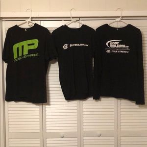 3 fitness t shirts